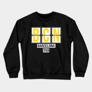 BCN - Barcelona Airport Code Souvenir or Gift Shirt Crewneck Sweatshirt